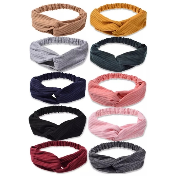 Ribbed Jersey Twist Headwrap - Maroon/Wine - Picture 7 of 9